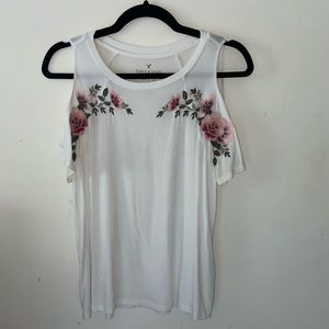 Cut shoulders Floral Top